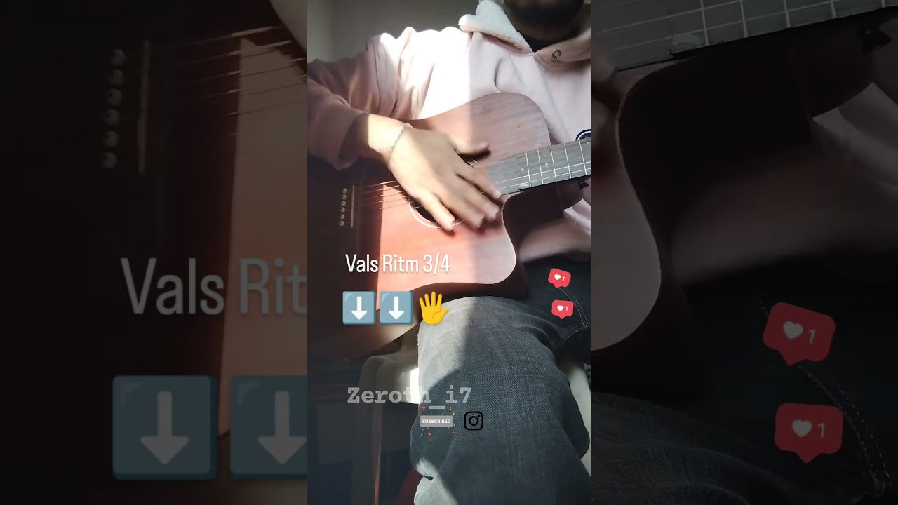 how to play  3 beat Strumming Pattern Vals Ritm 3/4 🎸 