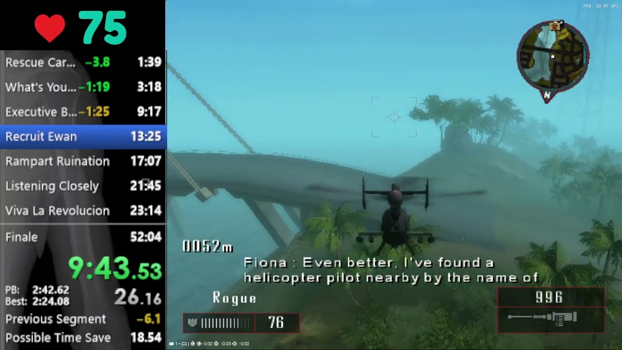 Mercenaries 2 PS2 | Story Mode Speedrun | Any% Former World Record 51:19
