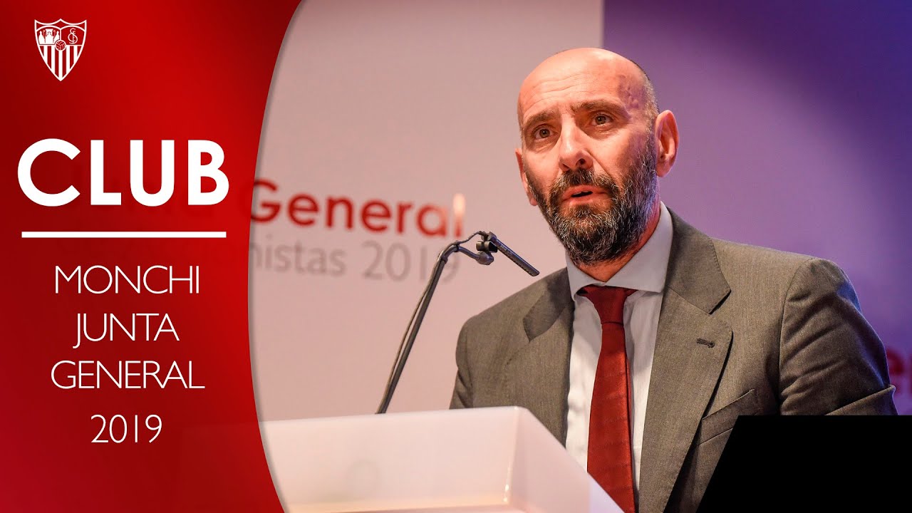Monchi puso de pie a la sala con este discurso durante la Junta General 2019