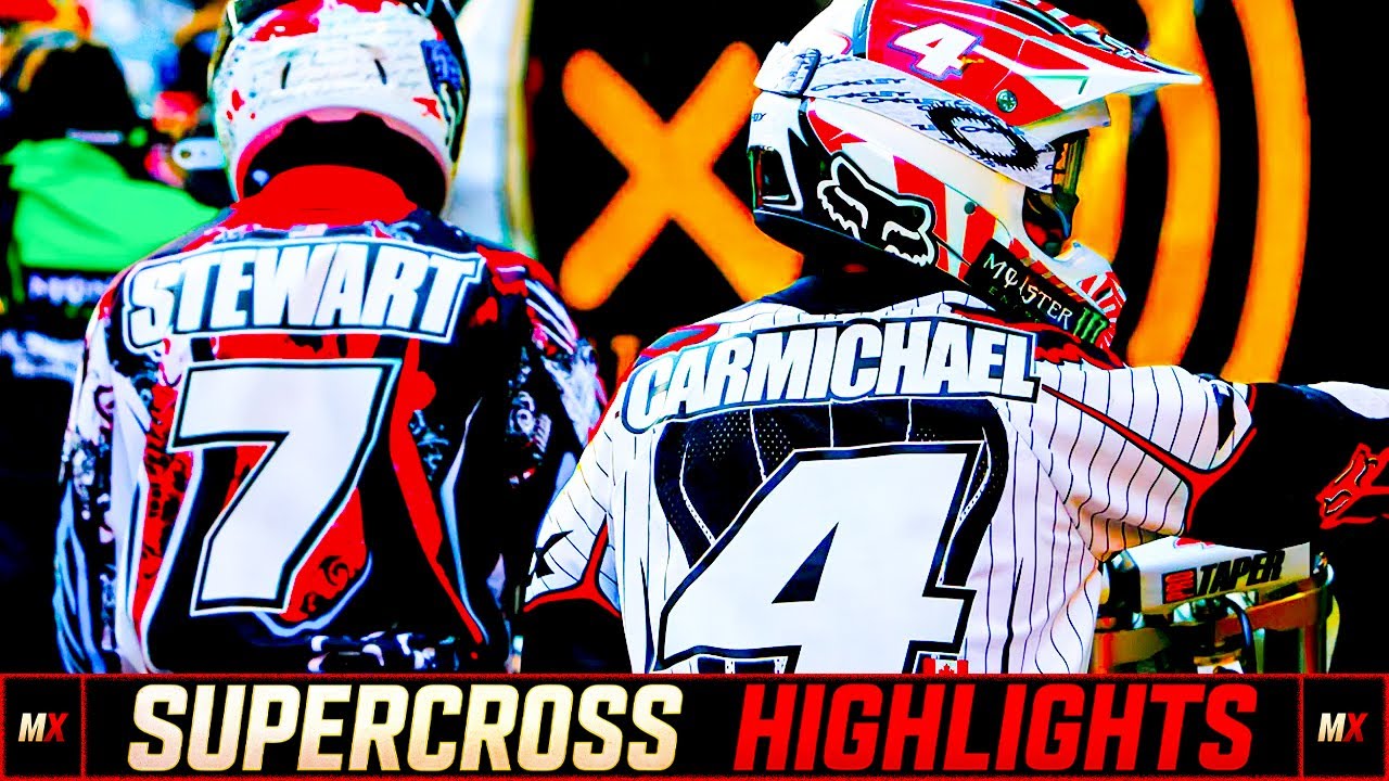 RICKY CARMICHAEL VS JAMES STEWART - 2007 SUPERCROSS
