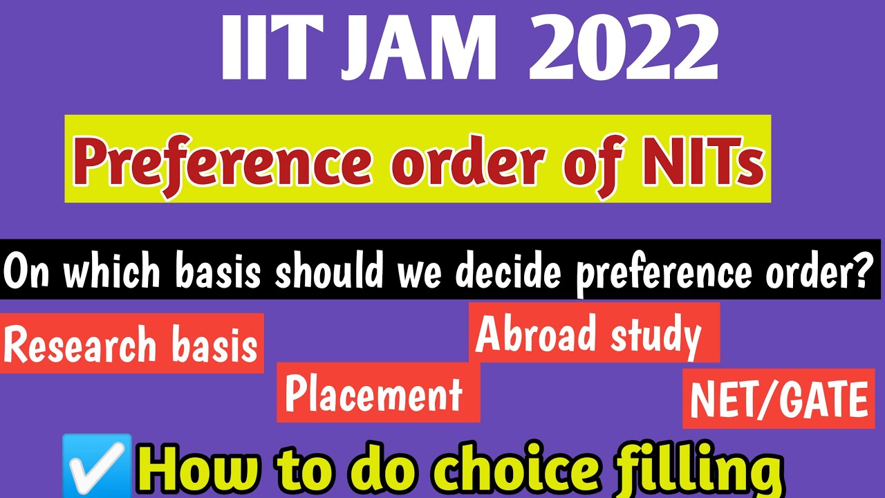Preference order of NITs| on which basis should we decide NITs for MSc
