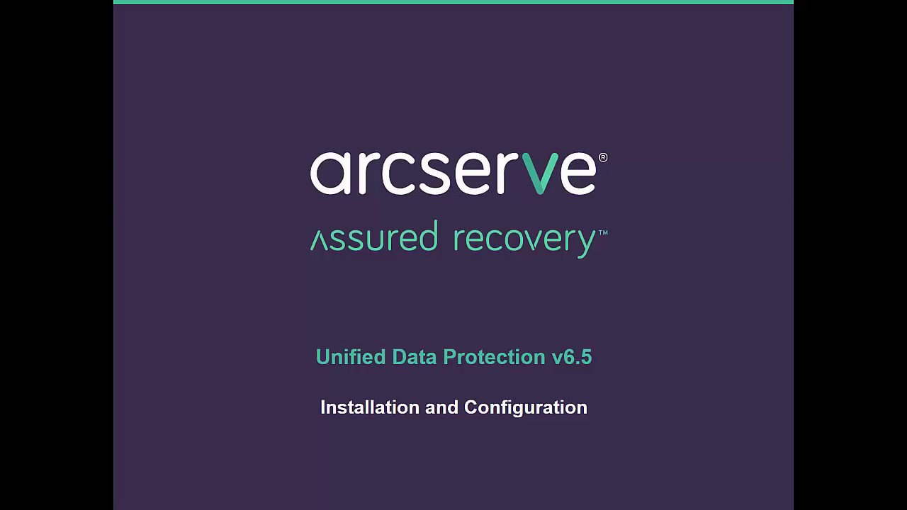 Arcserve UDP v6.5 Installation