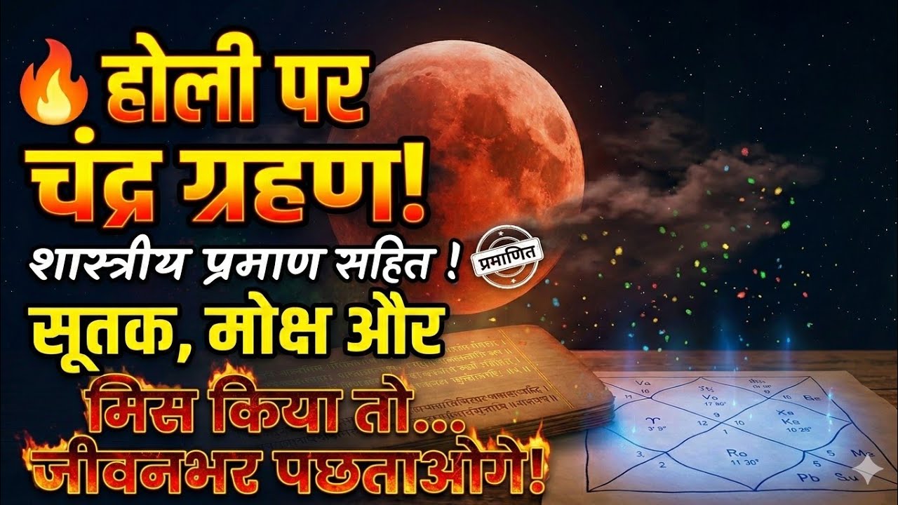 होली पर पूर्ण चंद्र ग्रहण! भूलकर भी न करें ये गलतियां | Chandra Grahan 2026 Sutak Time in India