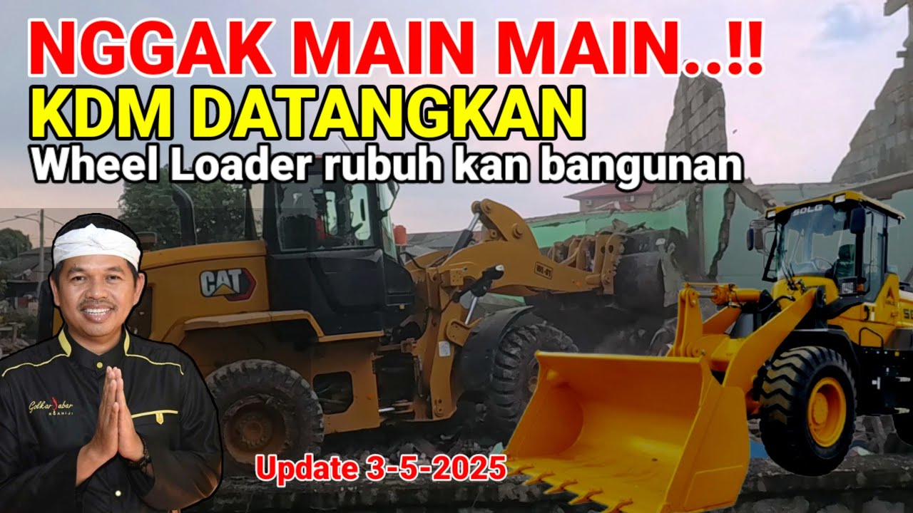 KALI INI BAGUNAN LIAR DI BONGKAR PAKE WHEEL LOADER || JADI TONTON WARGA‼️ #dedimulyadi