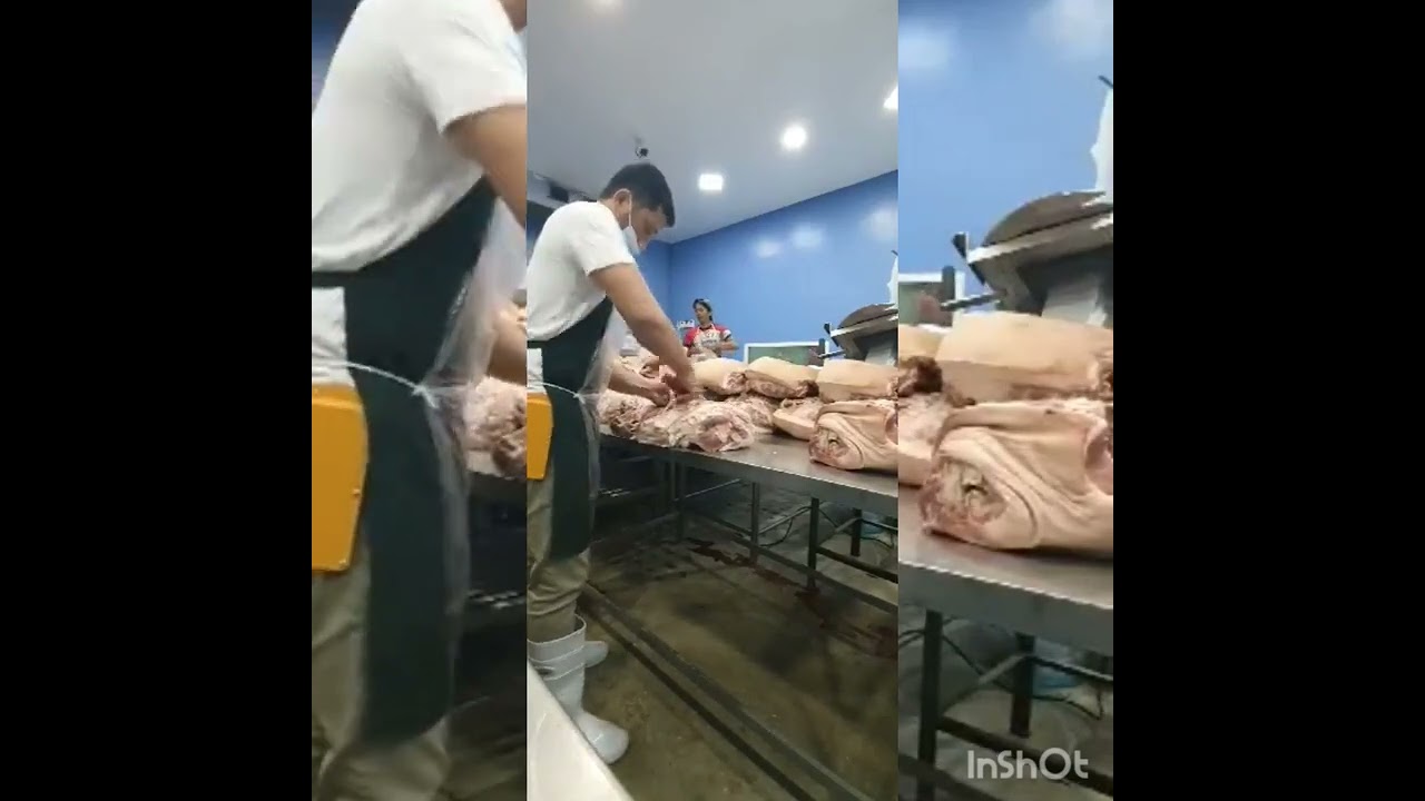 how to debone frozen meat pork shoulder and hamleg