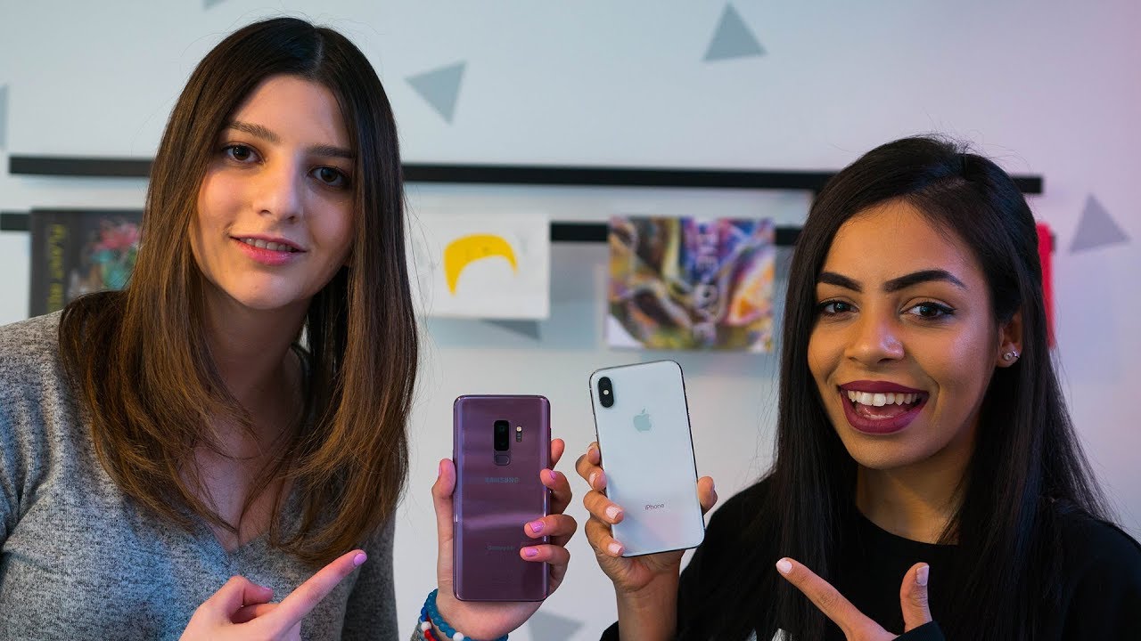 Samsung Galaxy S9 Plus vs  iPhone X (FT. Krystal Lora!)