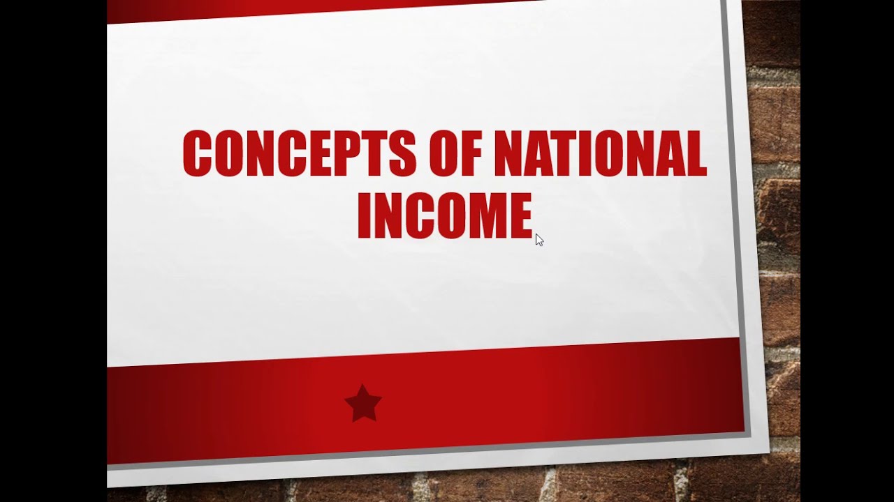 Concepts of National Income