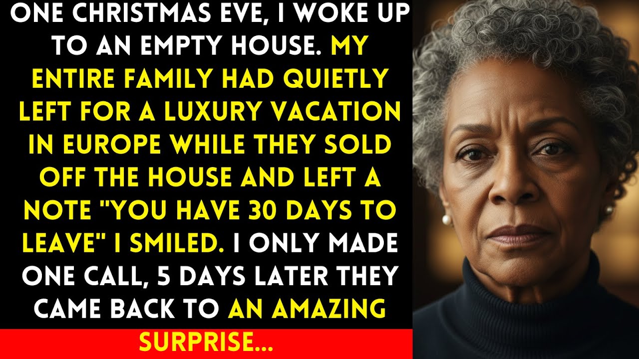 My Family Quietly Left Me In An Empty House For A Luxury Vacation After They Sold The House, So I..