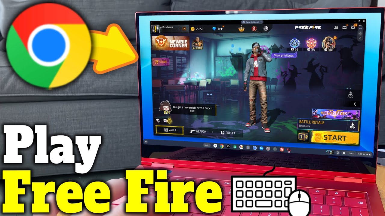 Как играть в Free Fire на Chromebook с помощью клавиатуры и мыши