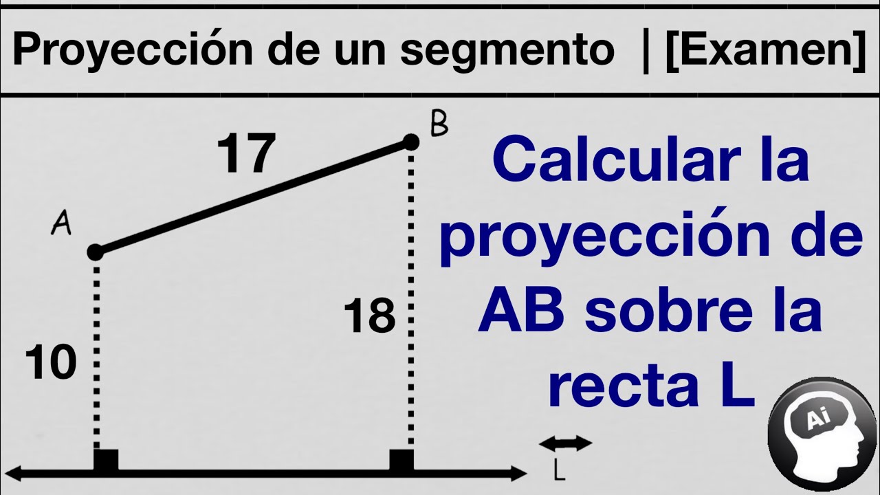 ¿Puedes calcular la proyeccion ortogonal de un segmento sobre una recta? | GEOMETRIA