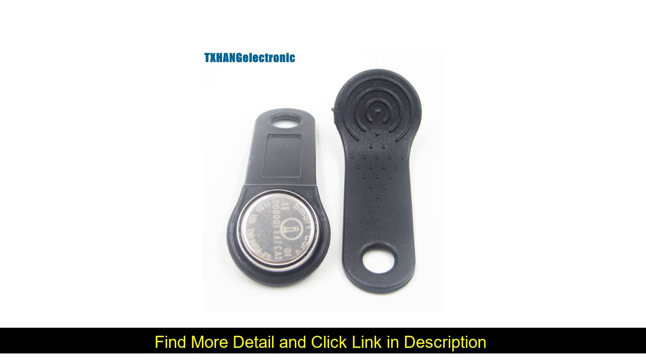 Deal 100PCS DS1990A-F5 TM Card iButton Tag with wall-mounted holder Black
