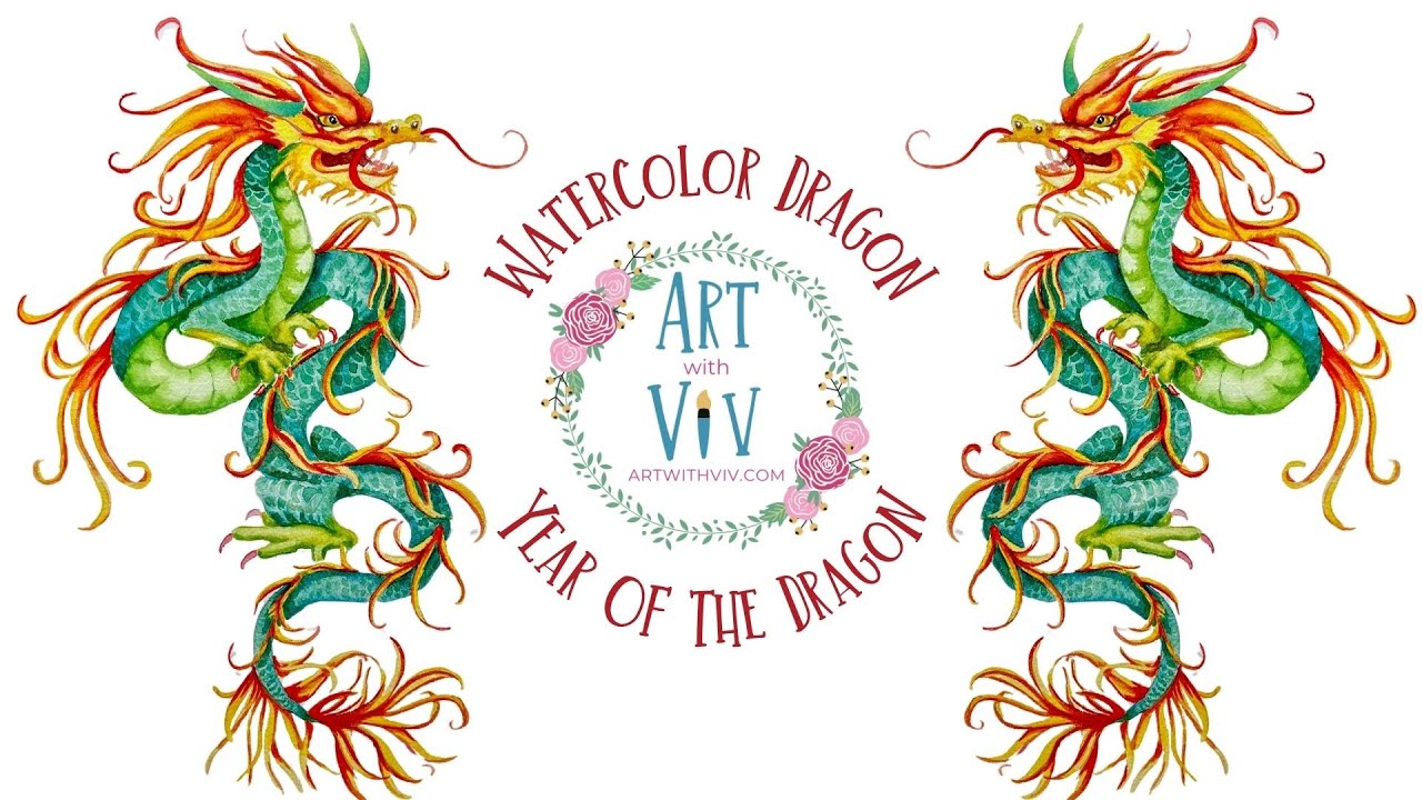It's the Year of the Dragon so let's paint a Chinese Dragon with Watercolor