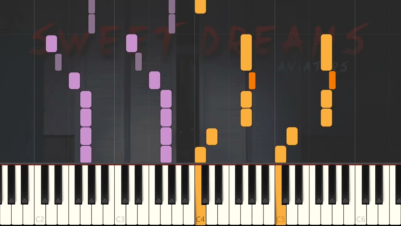Aviators - Sweet Dreams - Piano Tutorial (Synthesia)