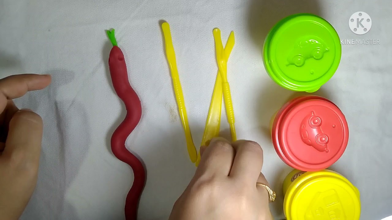طريقة عمل ثعبان بالصلصال How to Make Snake from Clay