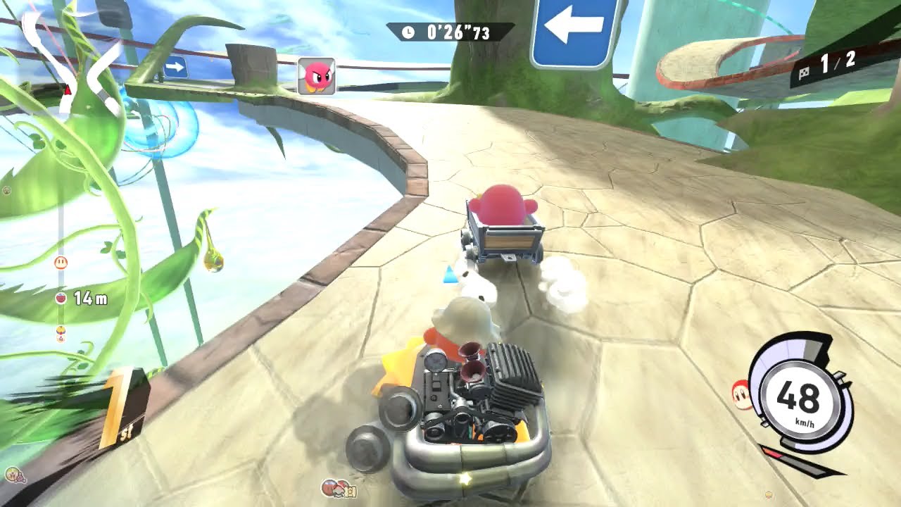 Kirby Air Riders - Beanstalk Park in 1'39