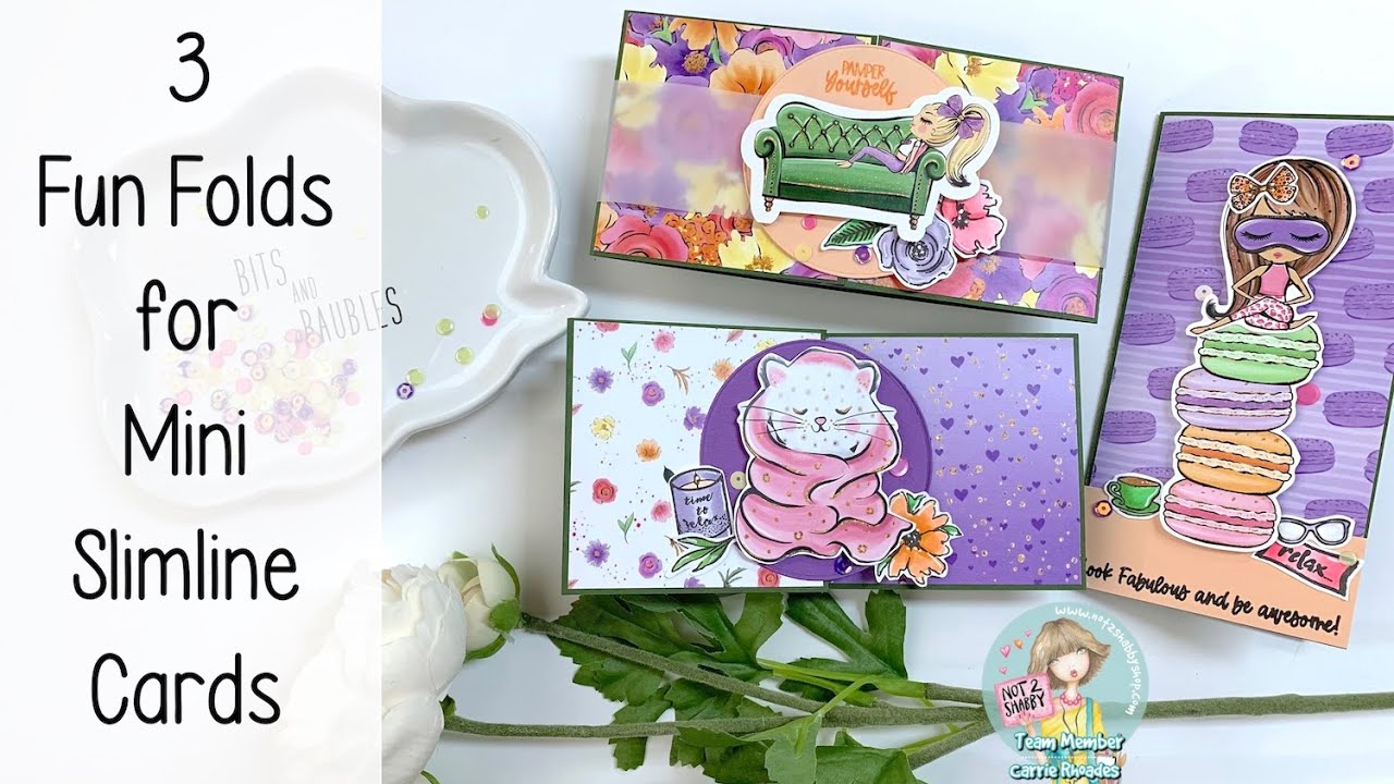 3 Fun Folds for Mini Slimline Cards
