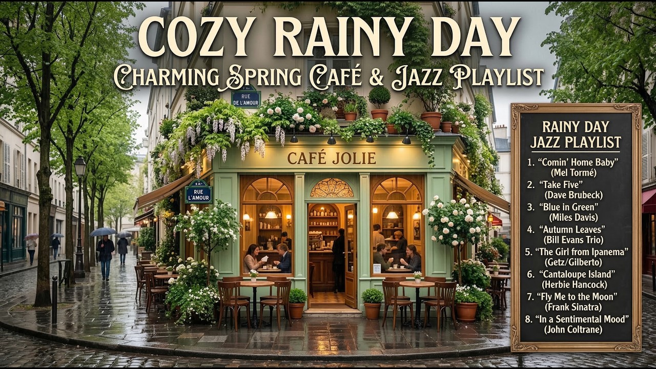 Rainy Café Jazz ☔☕🎷 | Cozy Coffee Shop Relaxing Ambience