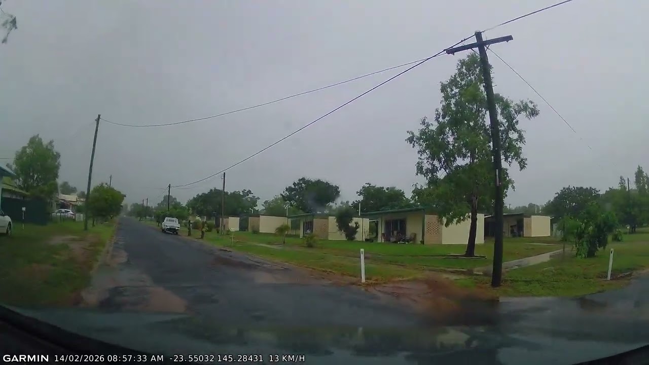 Barcaldine North Side on a rainy day