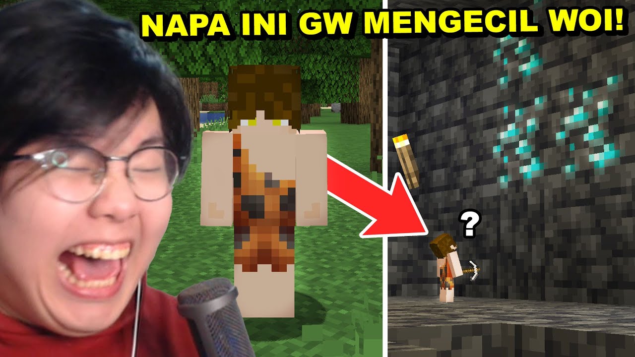Tanpa Youtuber Ini Sadari, Gw Kecilin Badannya Setiap Menit di Minecraft