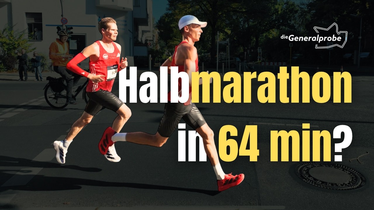 Holt er sich den Streckenrekord? (64 min) 🏎️🤯 | Generalprobe Berlin half marathon vlog