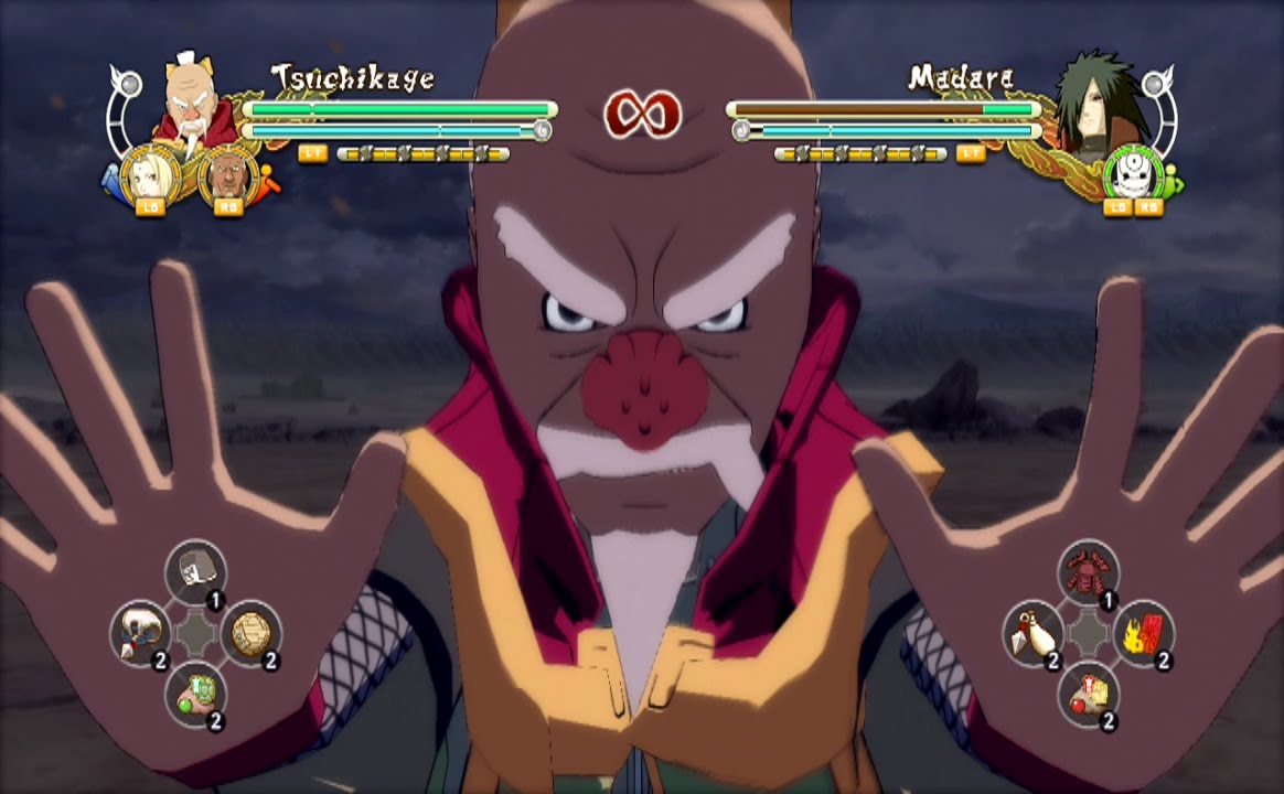Naruto Ultimate Ninja Storm 3 Tsuchikage Onoki Complete Moveset with Command List