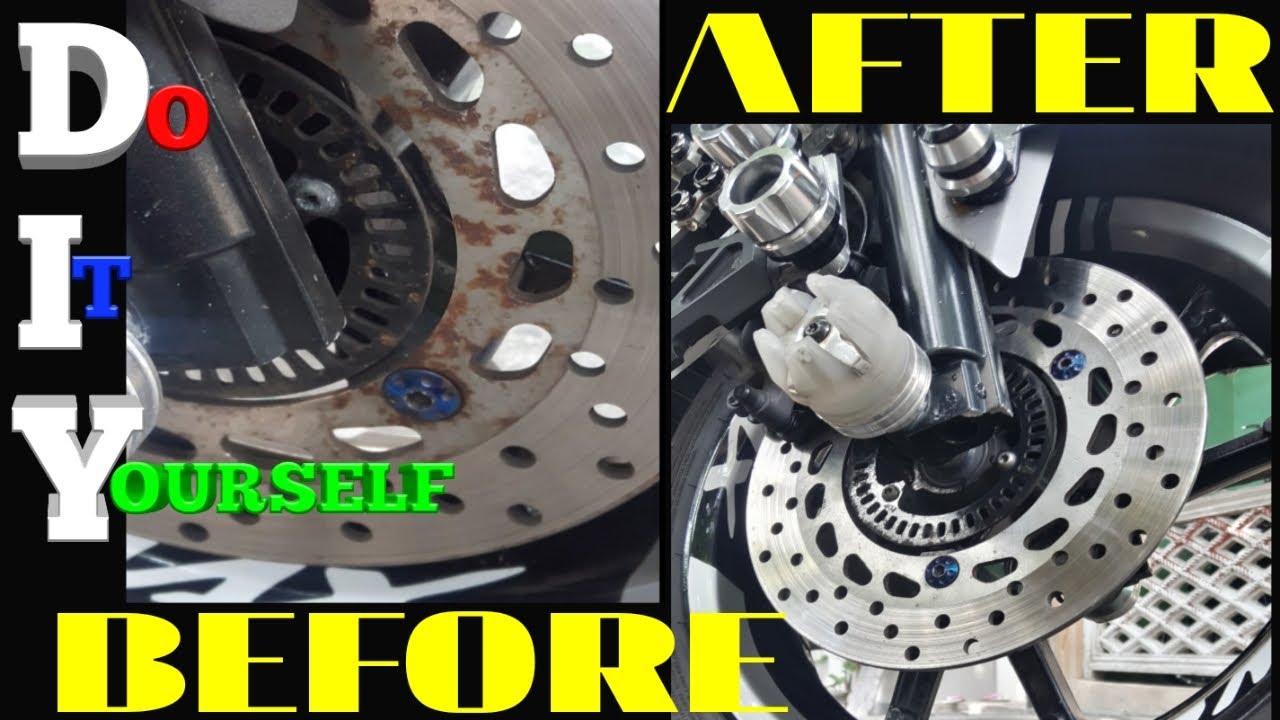 DIY | REMOVE RUST FROM MOTORCYCLE DISC BRAKE