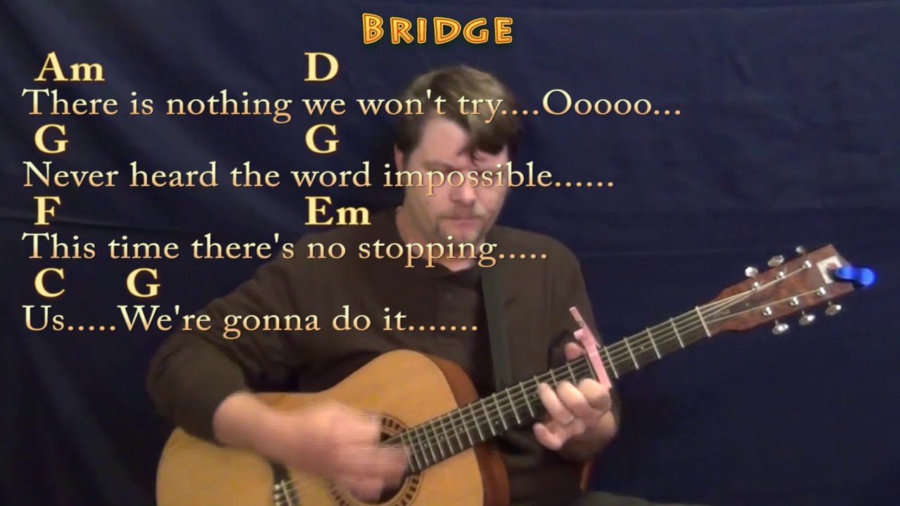 Making Our Dreams Come True (TV Theme) Guitar Lesson Chord Chart with Chords/Lyrics - Capo 5th