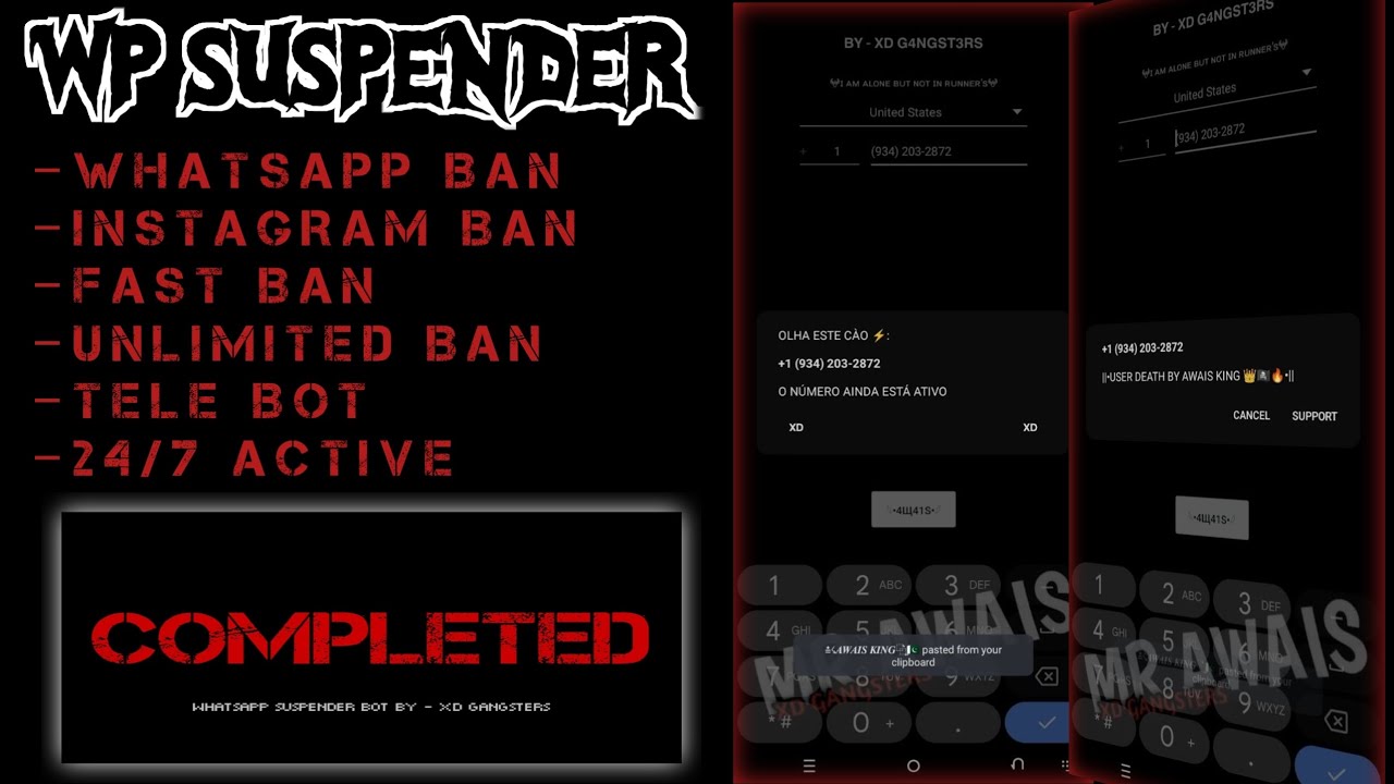 🔥Como banir números do WhatsApp e Instagram usando bot Telegram | WP SUSPENDER BOT | Banir rápido