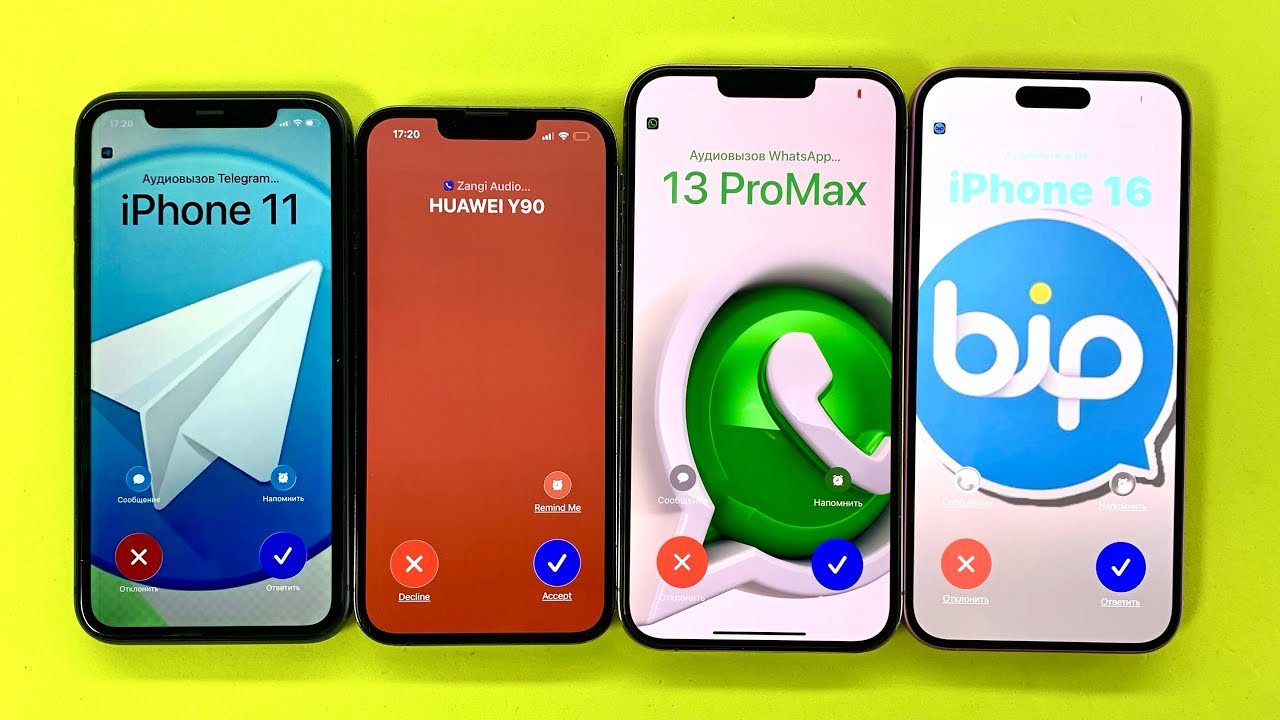 Incoming + Outgoing Call BiP, WhatsApp, Telegram, Zangi on iPhone 11/ 13Pro/ 13ProMax/ 16Plus 