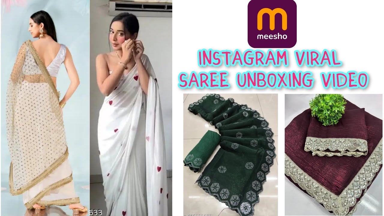 Meesho Saree Hull/Saree Unboxing Video Online Shopping With Shivani .