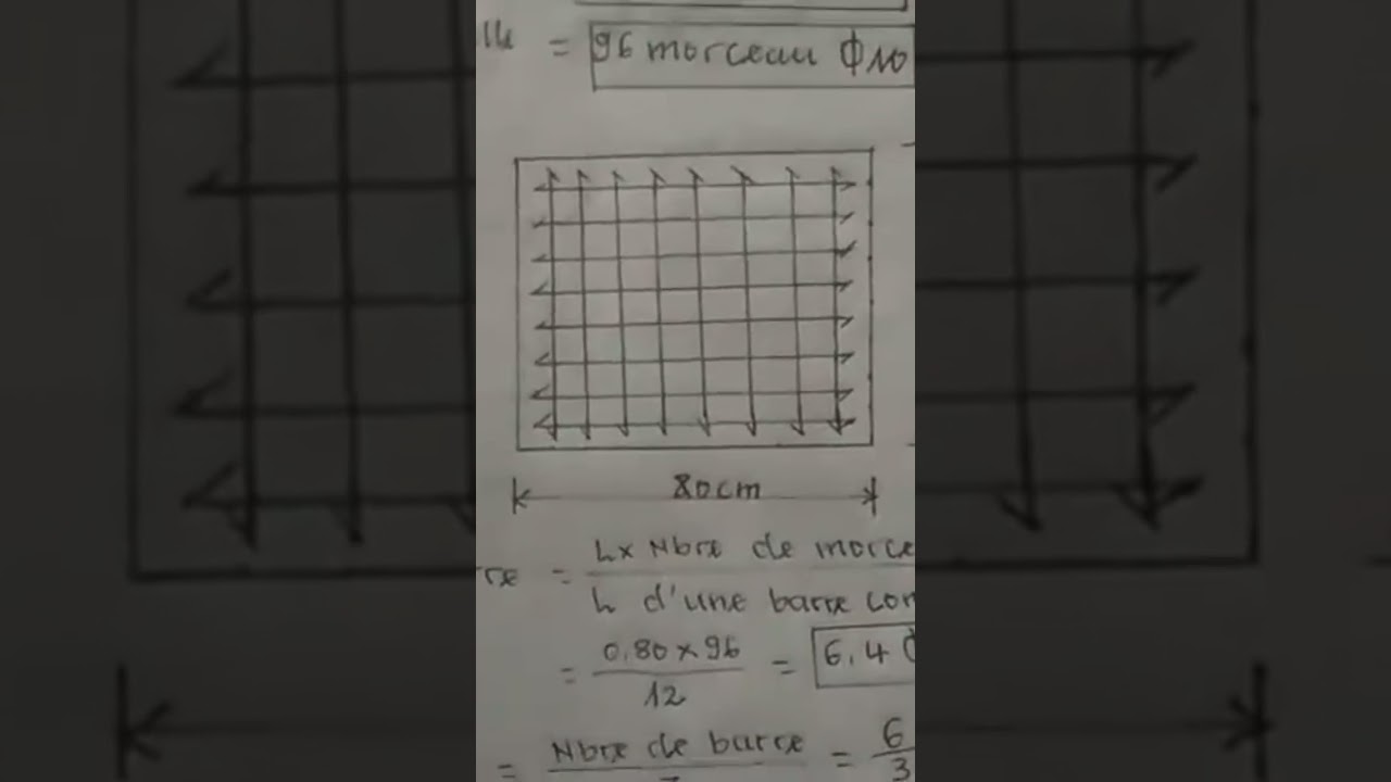 nombre de barre pour la semelle isol&eacute;
