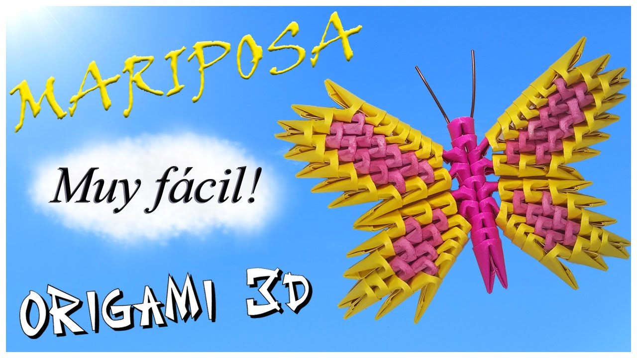 Como Hacer Una Mariposa 🦋 ORIGAMI 3D 🦋 3D Origami Butterfly