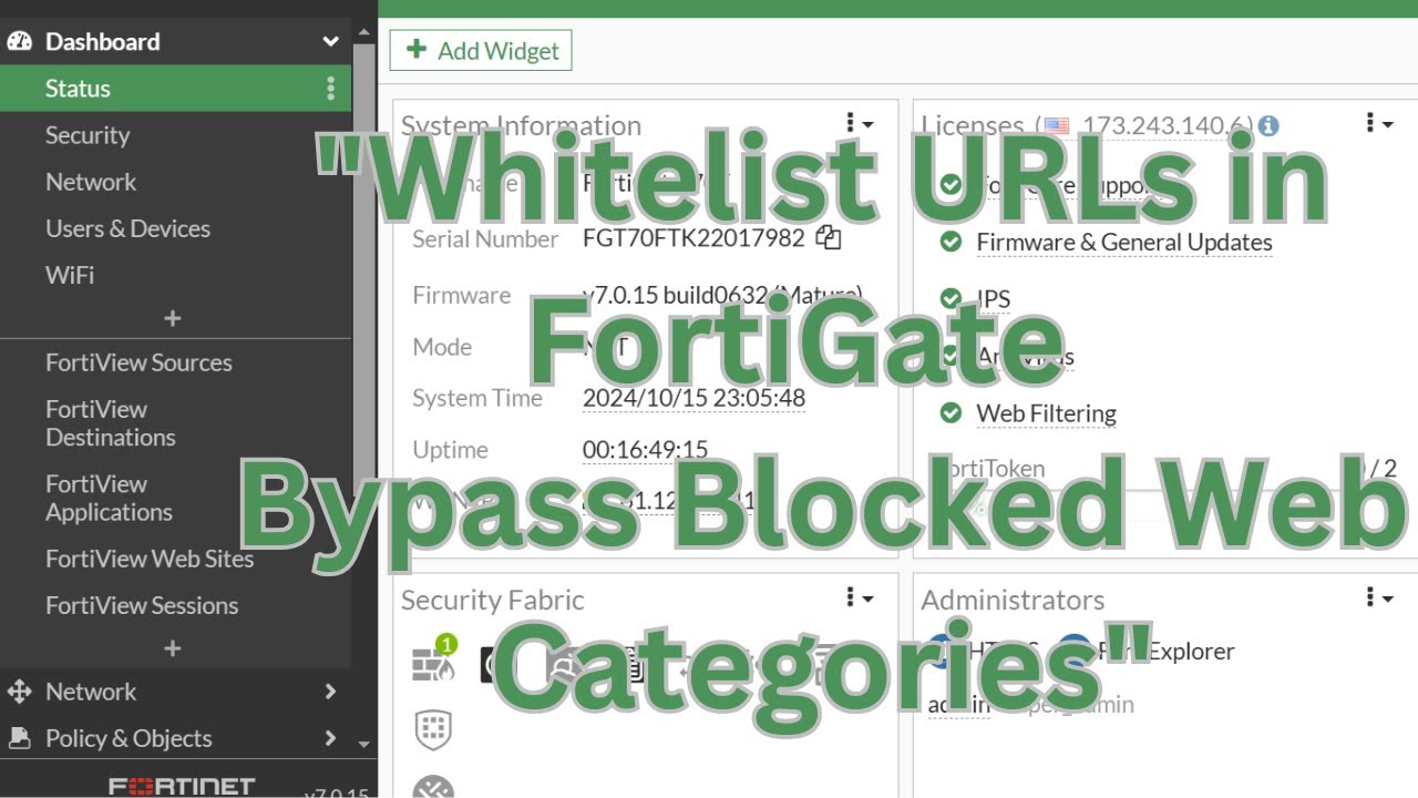 Whitelist Specific URLs in Blocked Web Categories on FortiGate