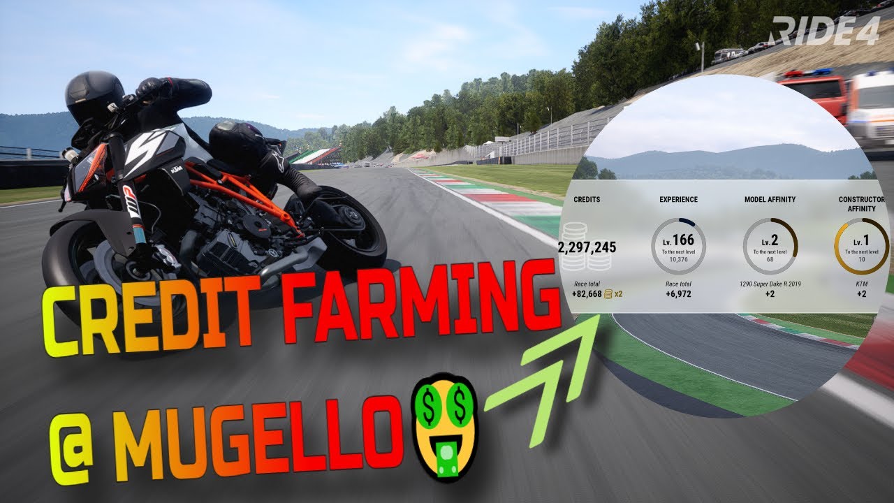 Ride 4 Tips On How To Farm Money 💰1000,000 Credit in 13 Minutes Mugello | #Ride4moneyhack🤑