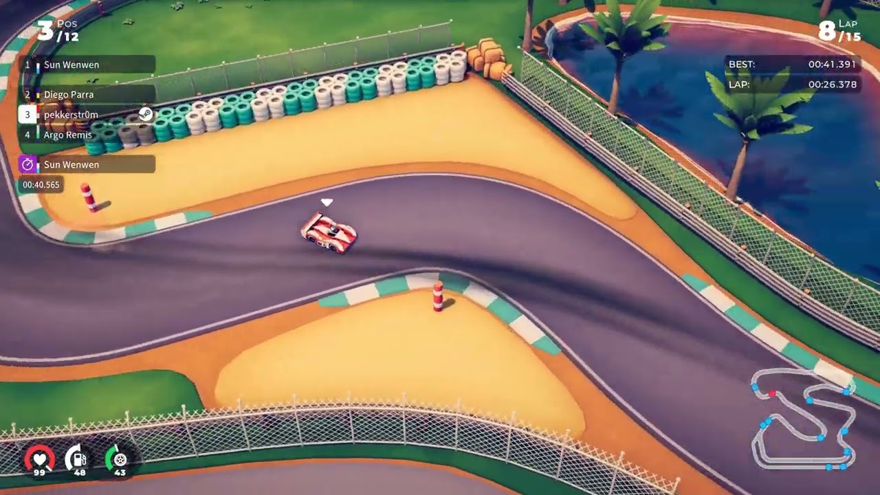 Circuit Superstars (PC) gameplay: Low Fuel Adventures