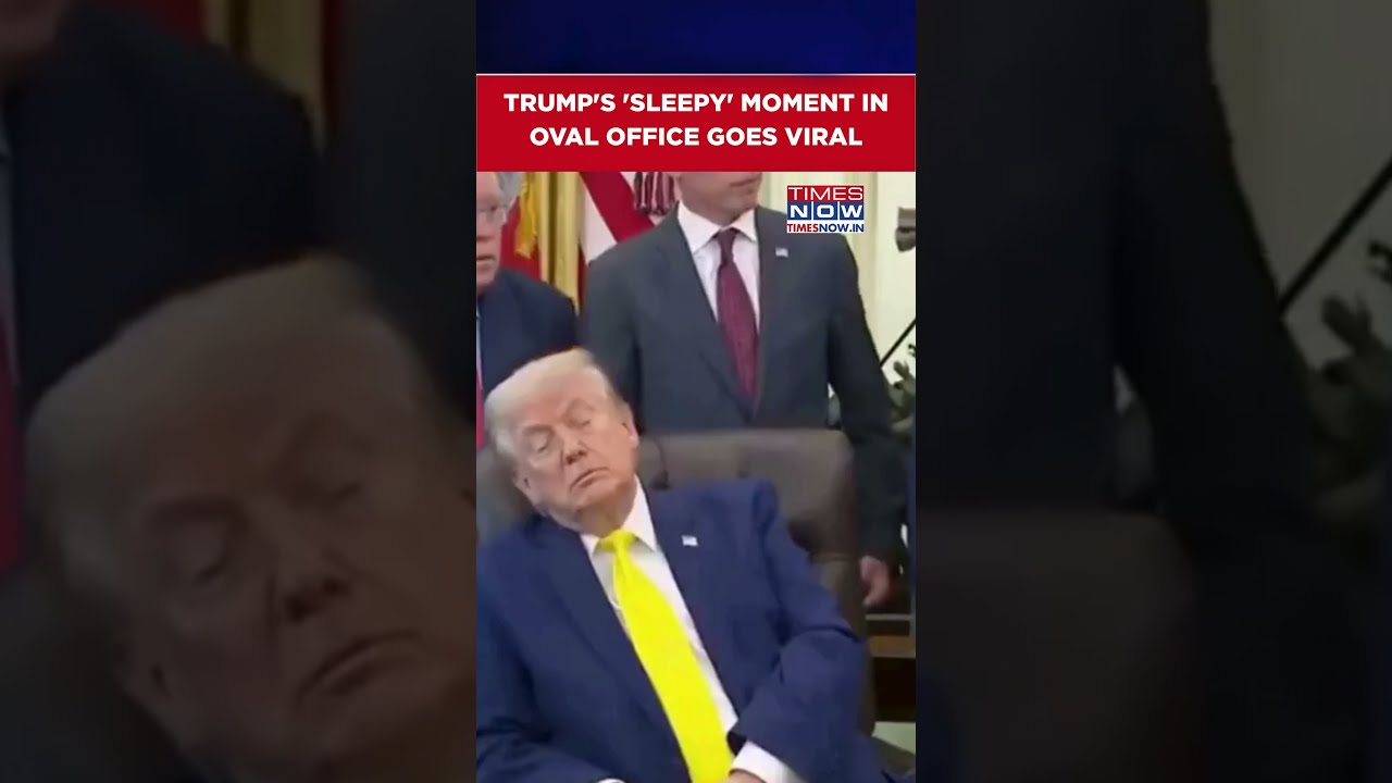 Trump Caught Snoozing In Oval Office? Viral Video Triggers Debate #shorts