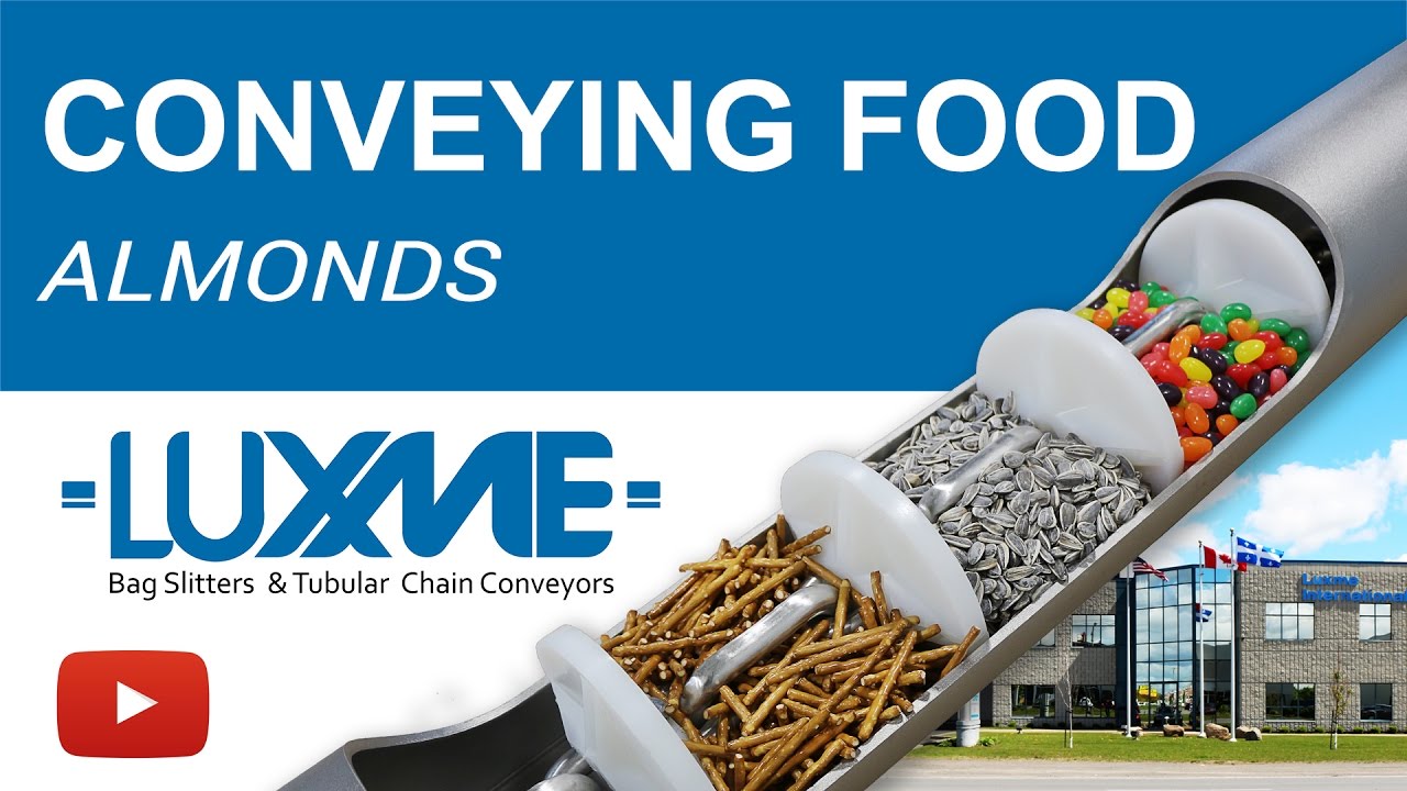 Conveying Food: Almonds - Tubular Food Conveyors - Food Drag Conveyors - Sanitary Conveyors