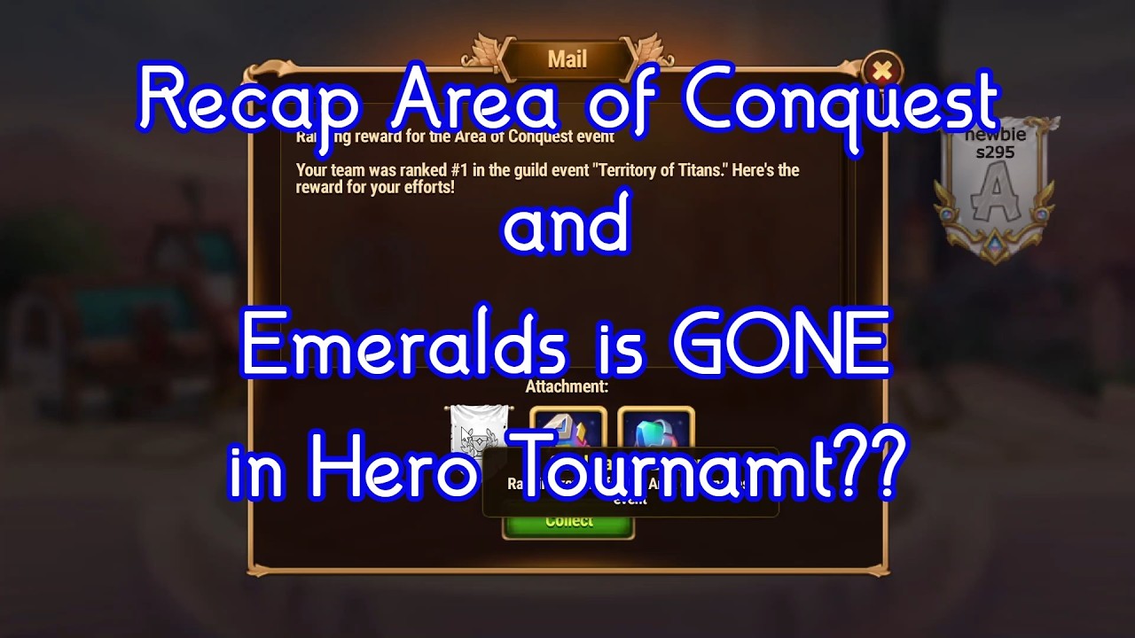 Recap Area of Conquest and No Emeralds in Hero Tournament Hero Wars