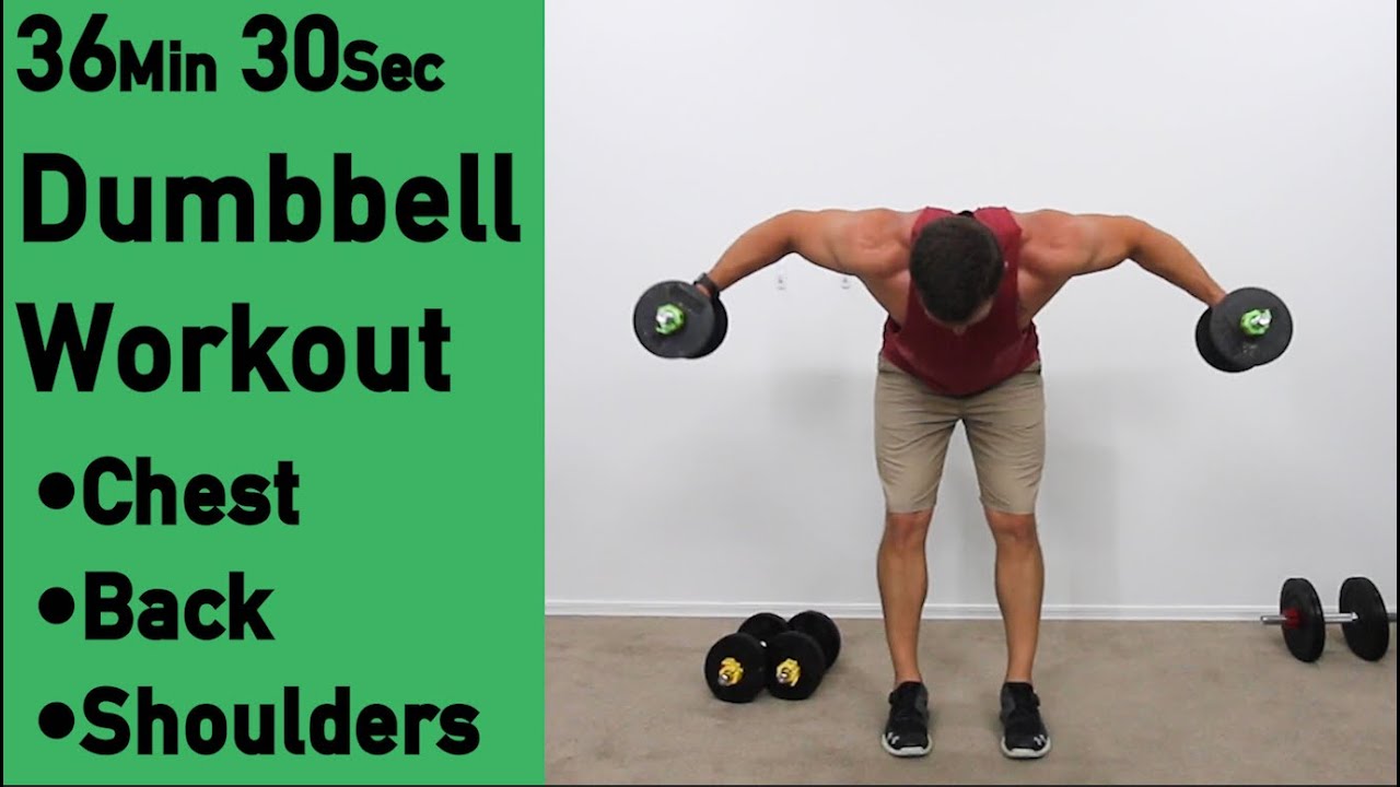 36 min Dumbbell Chest, Back & Shoulders Workout - ACHV PEAK DB Combo Workout