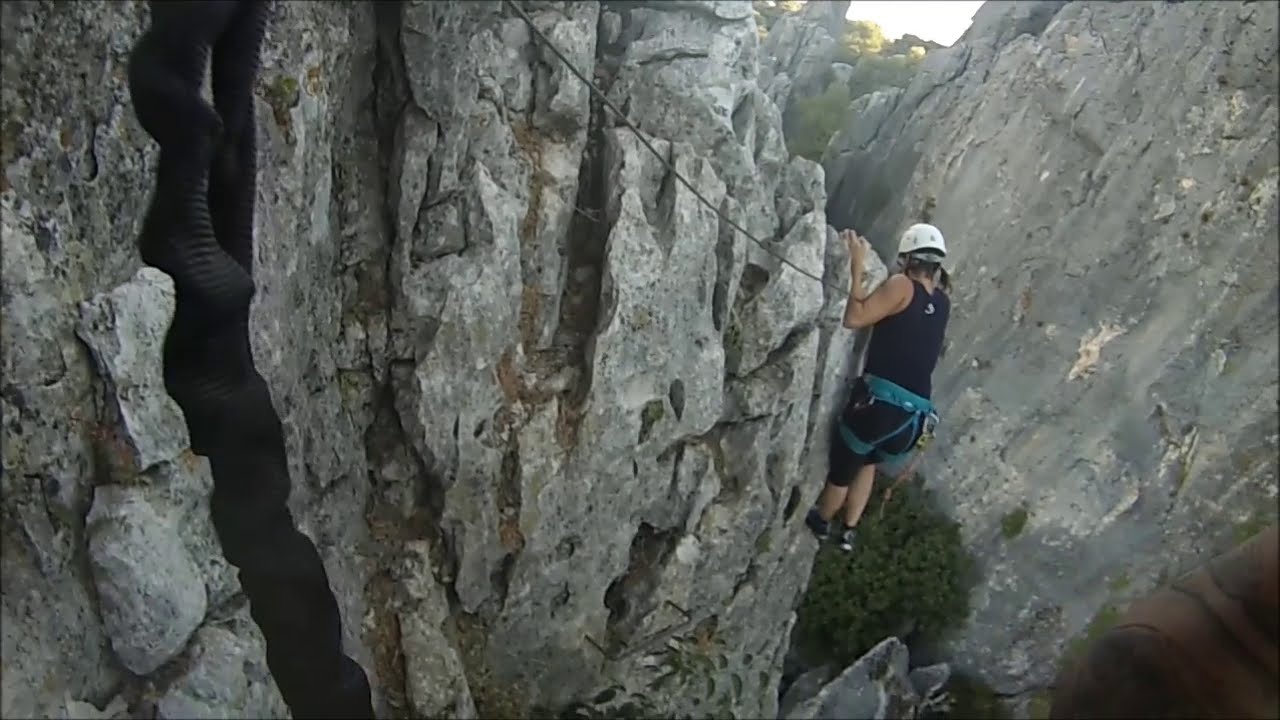 Vía ferrata Castillo del Águila Gaucín GOPRO  completa