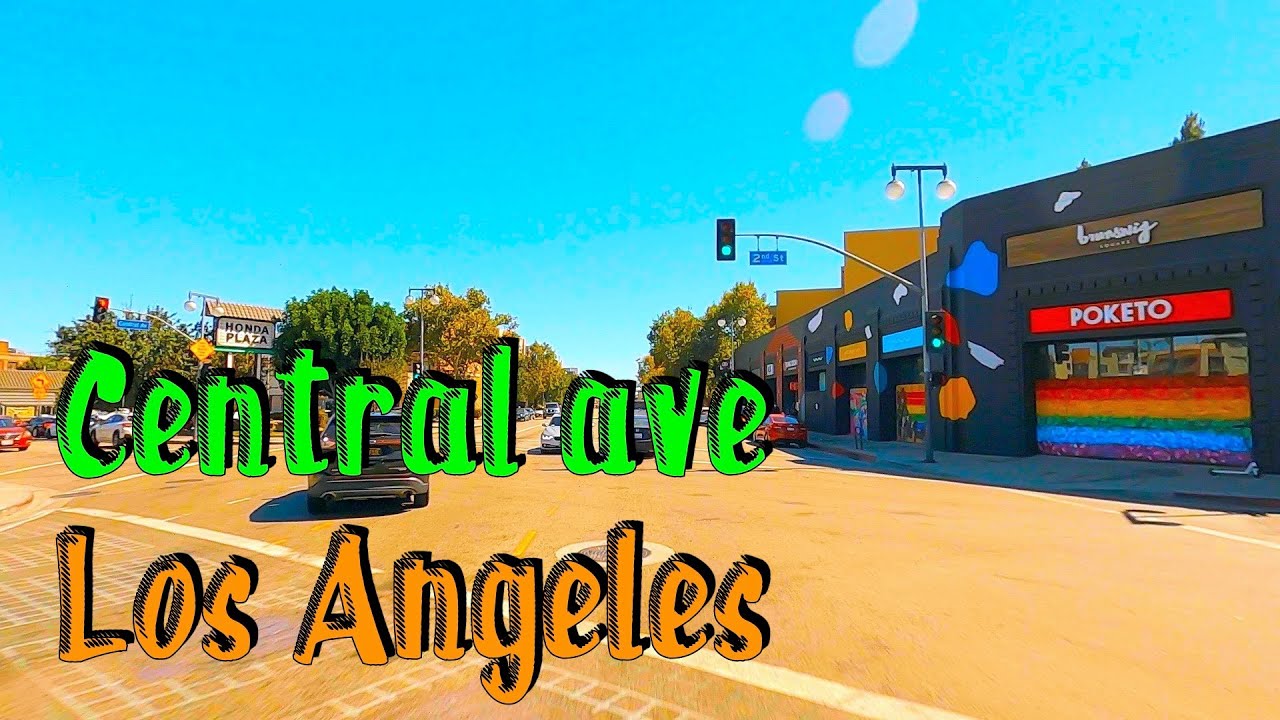 Central ave, Little Tokyo Downtown LA to Del Amo Carson! Los Angeles Street Drive Tour. HD
