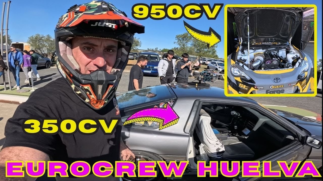 DRIFT 950cv contra 350cv ¿mas potencia mejor? EUROCREW Huelva ¡ el mejor evento de españa¡