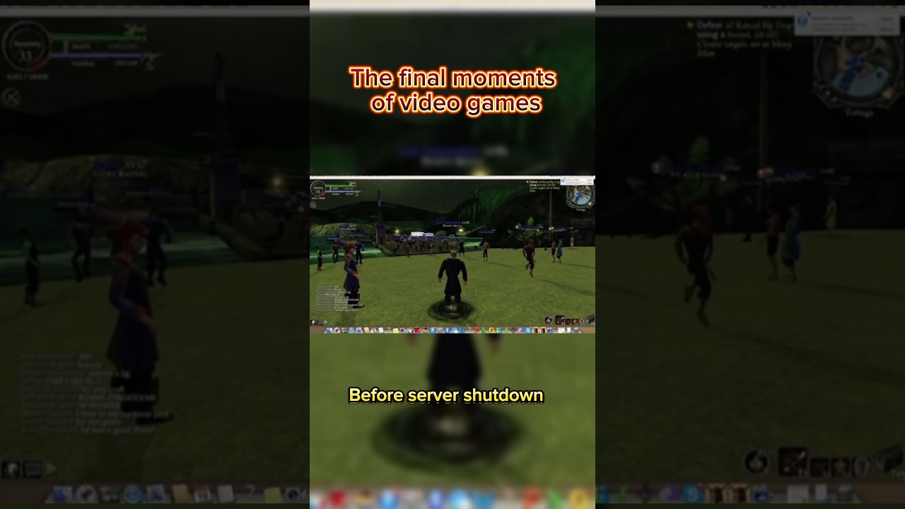 Final moments of Video Game Servers before Shutdown