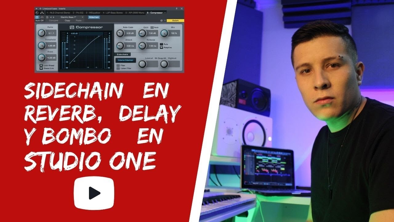 👽🔥SIDECHAIN EN REVERB, DELAY Y BOMBO EN STUDIO ONE  ✅