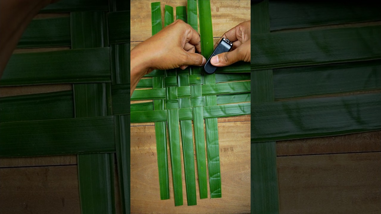 Coconut Leaf Weaving Basket🌴Craft Activities With Real Leaves😍 #craft #basket #coconut #leaf