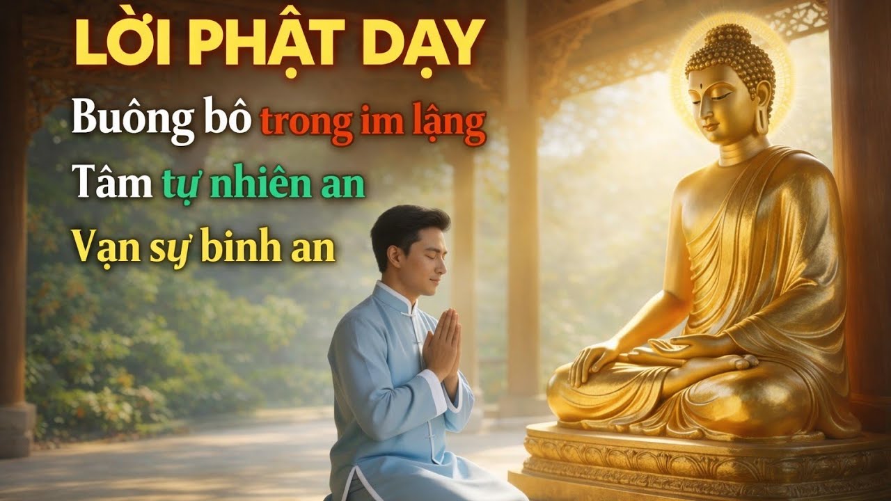 Lời Phật Dạy:  Buông Bỏ trong im lặng, Tâm Tự Nhiên An, vạn sự bình an #loiphatday #tinhthuc999 