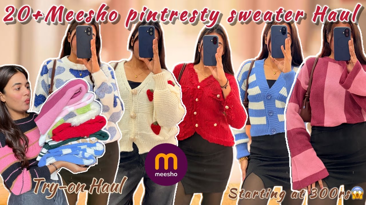 *HUGE*MEESHO WINTER WEAR HAUL🛍️|| Sweater,cardigans,pullover||under-1000😱||Try-on Haul||somyarajpoot