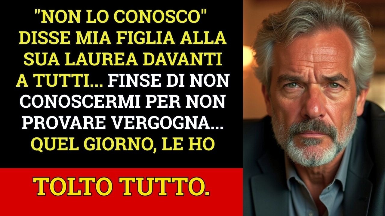 Mia Figlia Finse Di Non Conoscermi Alla Sua Laurea Per Vergogna Di Presentarmi Ai Suoi Amici… Ma Io