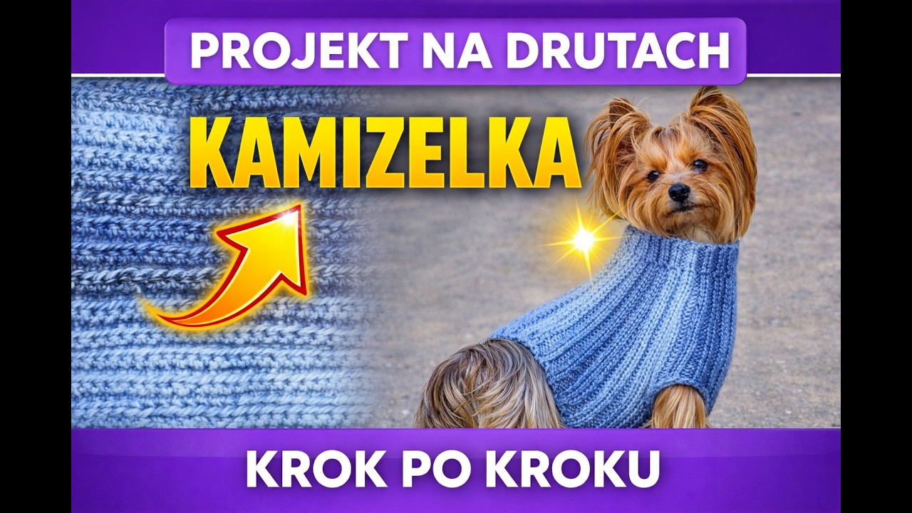 Ubranko dla pieska lub kotka robione na szydełku