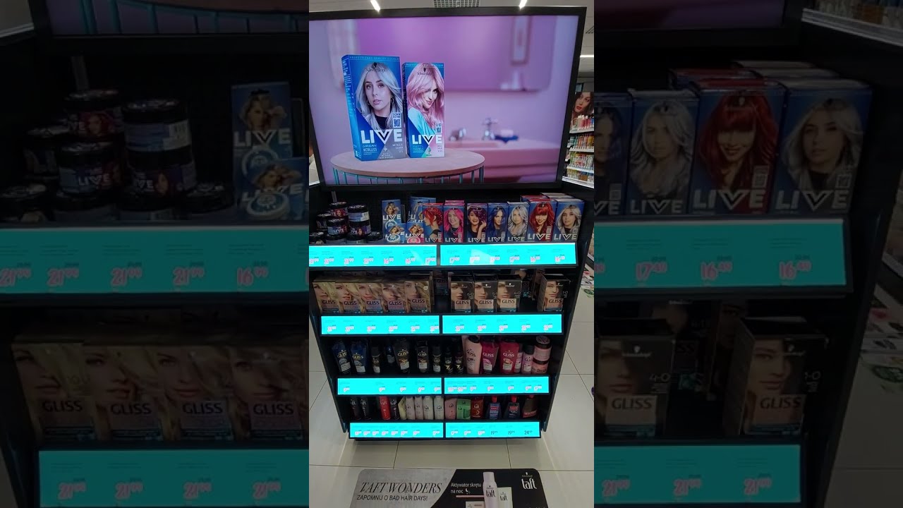 Końc&oacute;wki regał&oacute;w dla sieci drogerii Rossmann / Display rack-end for Rossmann